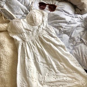 Eyelet White Dress
